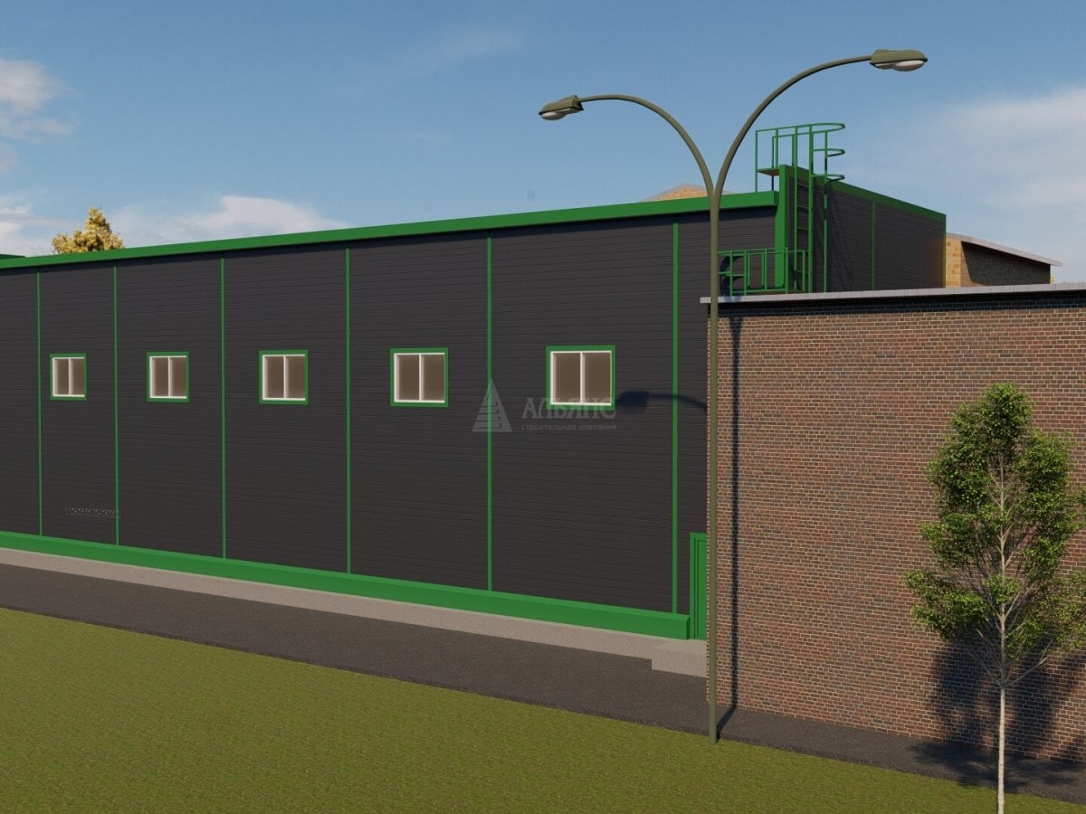 3D визуализация Цех из сэндвич-панелей - фото 3