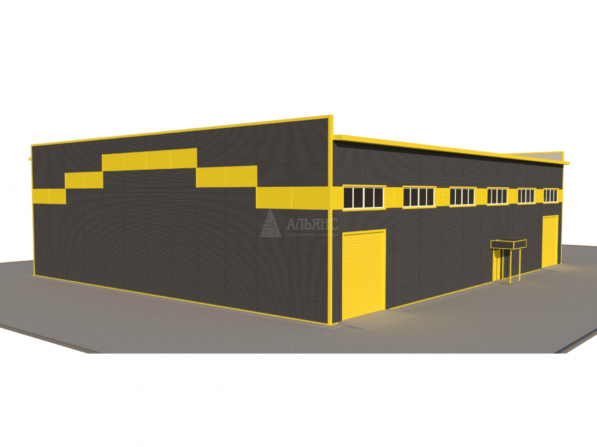 3D визуализация СТО из сэндвич-панелей - фото 2