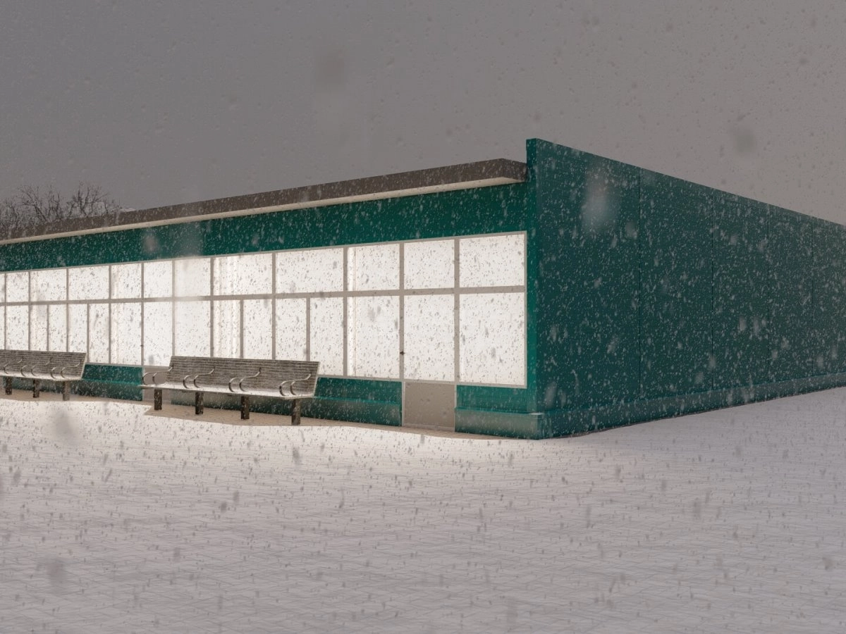 3D визуализация Проект павильона из сэндвич-панелей - фото 2