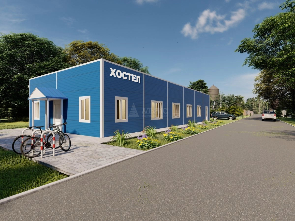 3D визуализация Проект гостиницы из сэндвич-панелей - фото 7