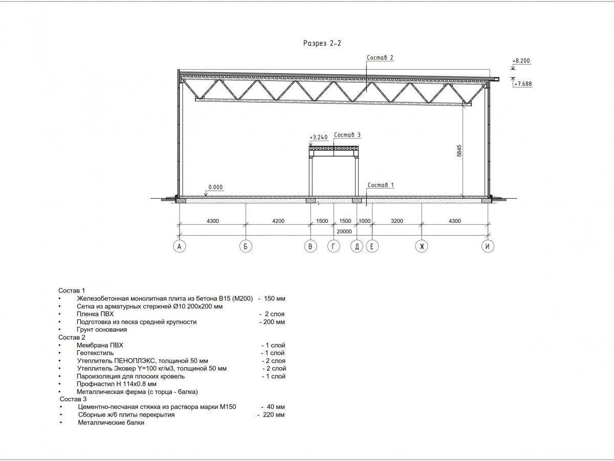Планировка Производственный цех из сэндвич панелей -  фото 4